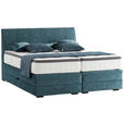 BOXSPRINGBETT 180/200 cm  in Petrol  - Wengefarben/Petrol, KONVENTIONELL, Holz/Textil (180/200cm) - Novel