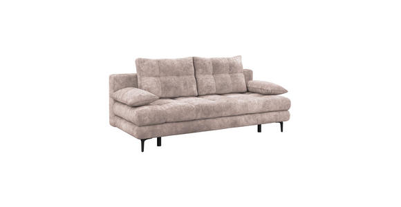 SCHLAFSOFA  mit Liegefunktion, Schlafen auf Sitzhöhe, Rücken echt Chenille Rosa  - Schwarz/Rosa, KONVENTIONELL, Textil/Metall (203/94/96cm) - Carryhome