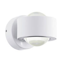 AUSSENWANDLEUCHTE - Klar/Weiss, Design, Glas/Metall (9/8,5cm) - Eglo