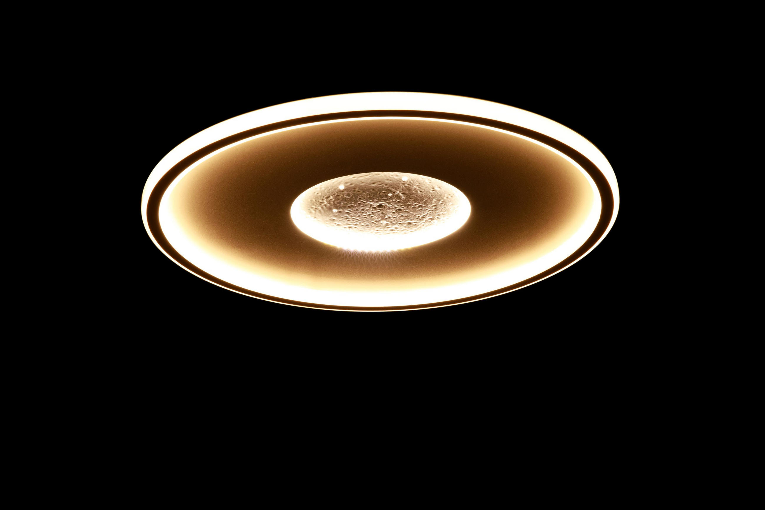 LED MENNYEZETI LÁMPA - fehér, Basics, műanyag/fém (50/5cm) - Novel
