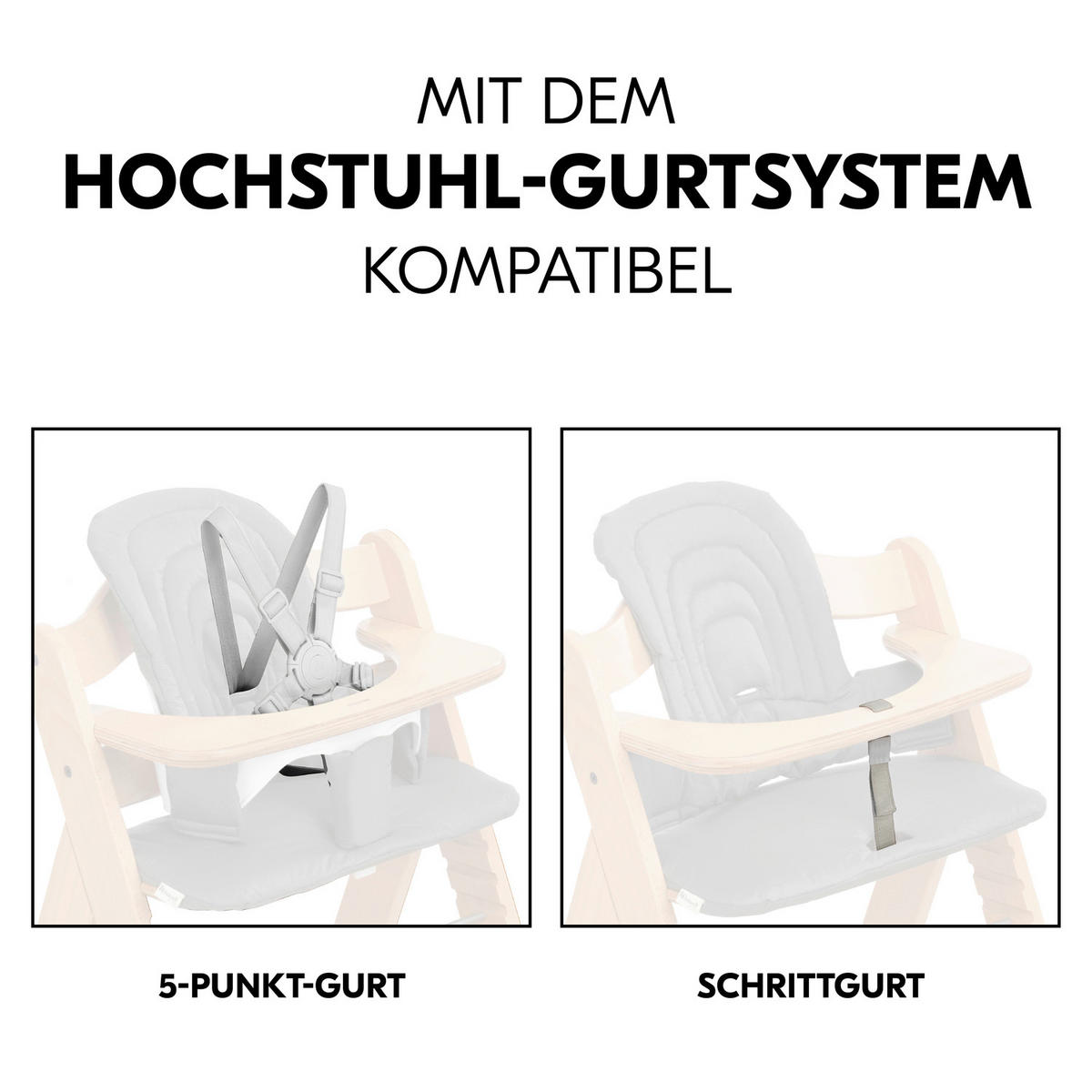 HOCHSTUHLEINLAGE Highchair Baby Seat Pad  - Dunkelgrau, Basics, Textil (46/2/24cm) - Hauck