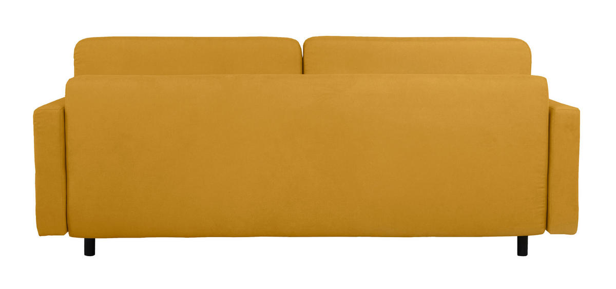 SCHLAFSOFA in Gelb  - Gelb/Buchefarben, Design, Holz/Textil (222/93/99cm) - MID.YOU