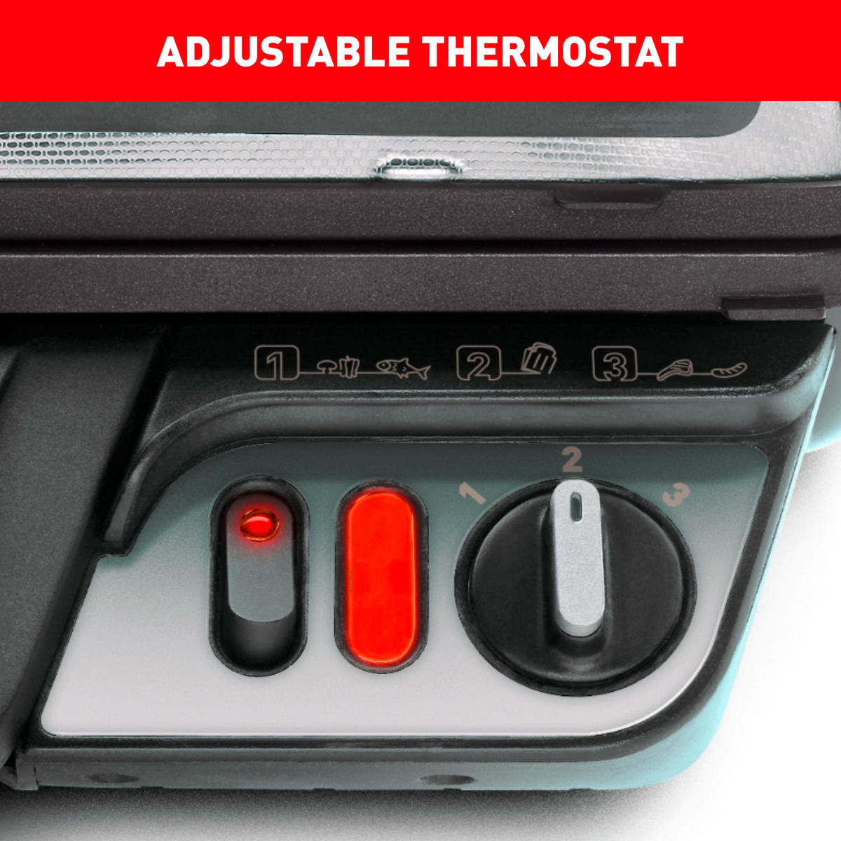 KONTAKTGRILL  - Chromfarben/Schwarz, Basics, Kunststoff/Metall (38,3/21/38,8cm) - Tefal