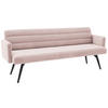 SITZBANK 216/86/68 cm Cord Hellrosa Metall  - Hellrosa/Schwarz, Design, Textil/Metall (216/86/68cm) - Dieter Knoll