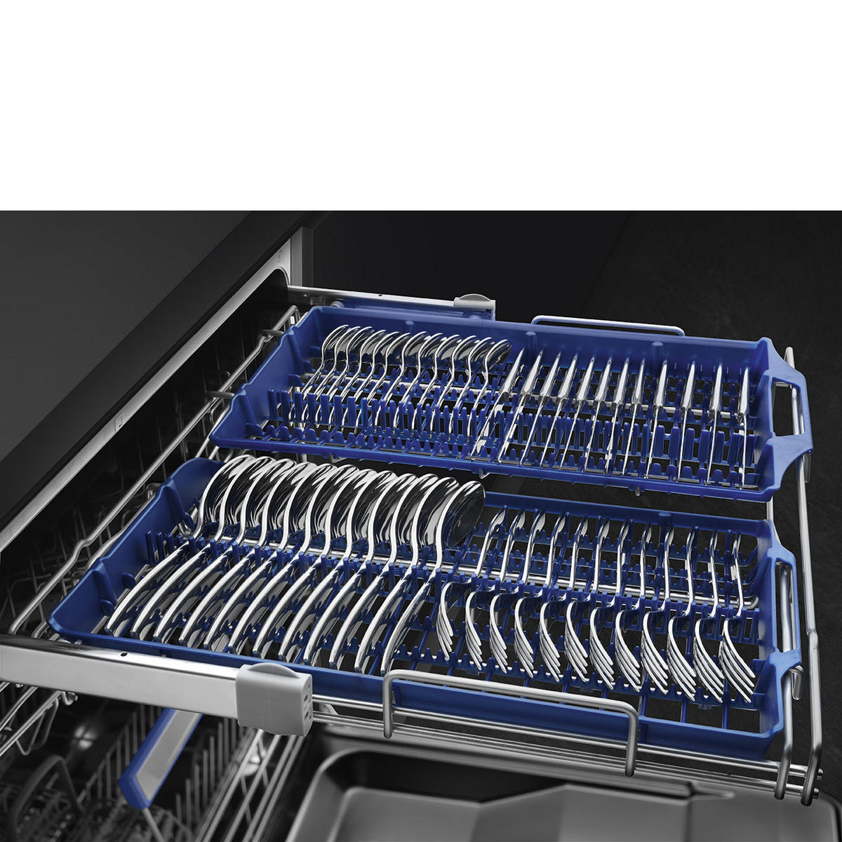 GESCHIRRSPÜLER STL324AQLH  - Silberfarben, Basics, Metall (59,8/85,5/55cm) - SMEG