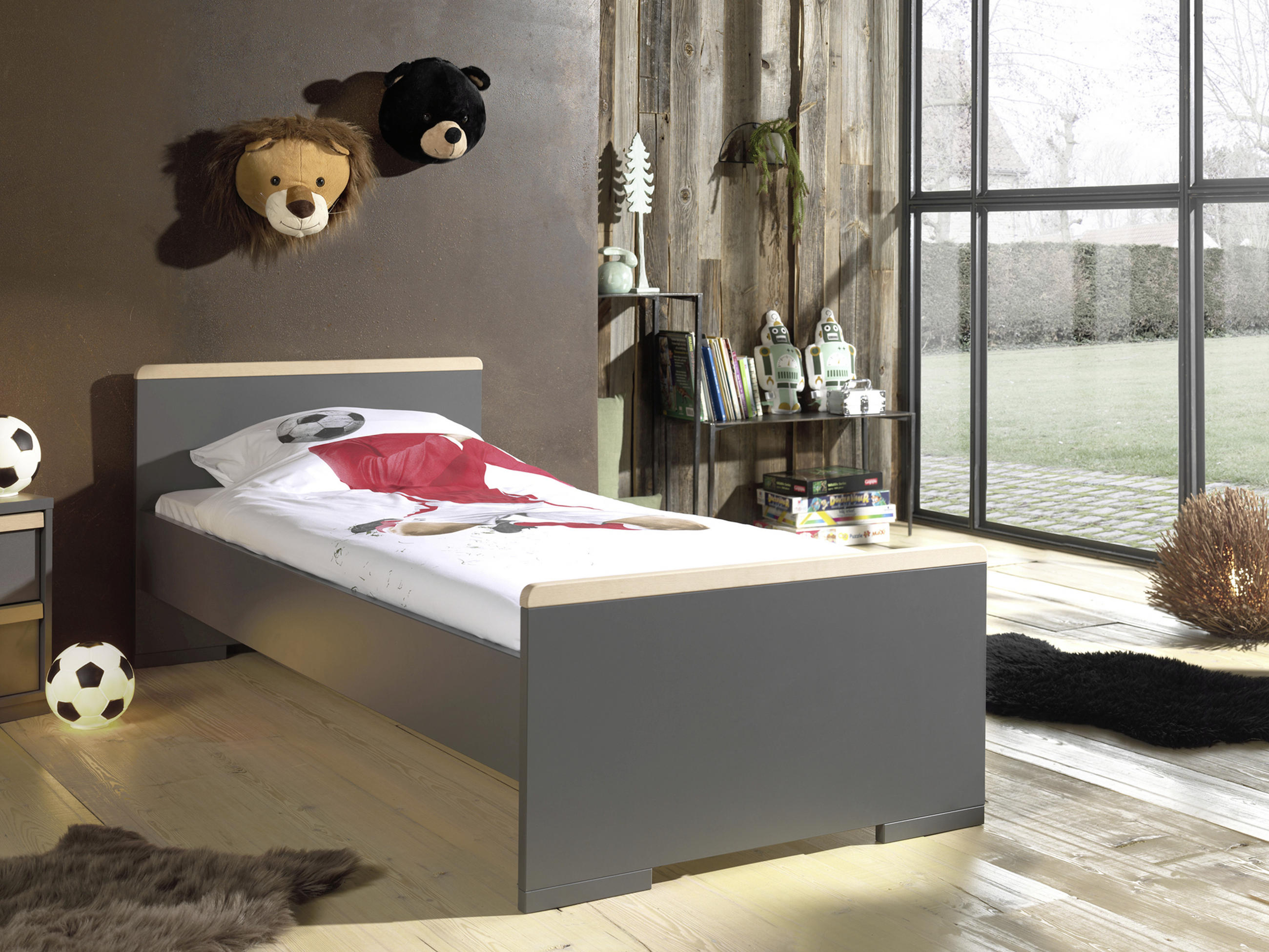 BETT 90/200 cm  in Anthrazit  - Anthrazit, MODERN (90/200cm) - MID.YOU