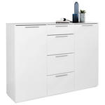 SIDEBOARD Weiß  - Alufarben/Weiß, Design, Holzwerkstoff/Metall (149,2/111,5/40,8cm) - Carryhome