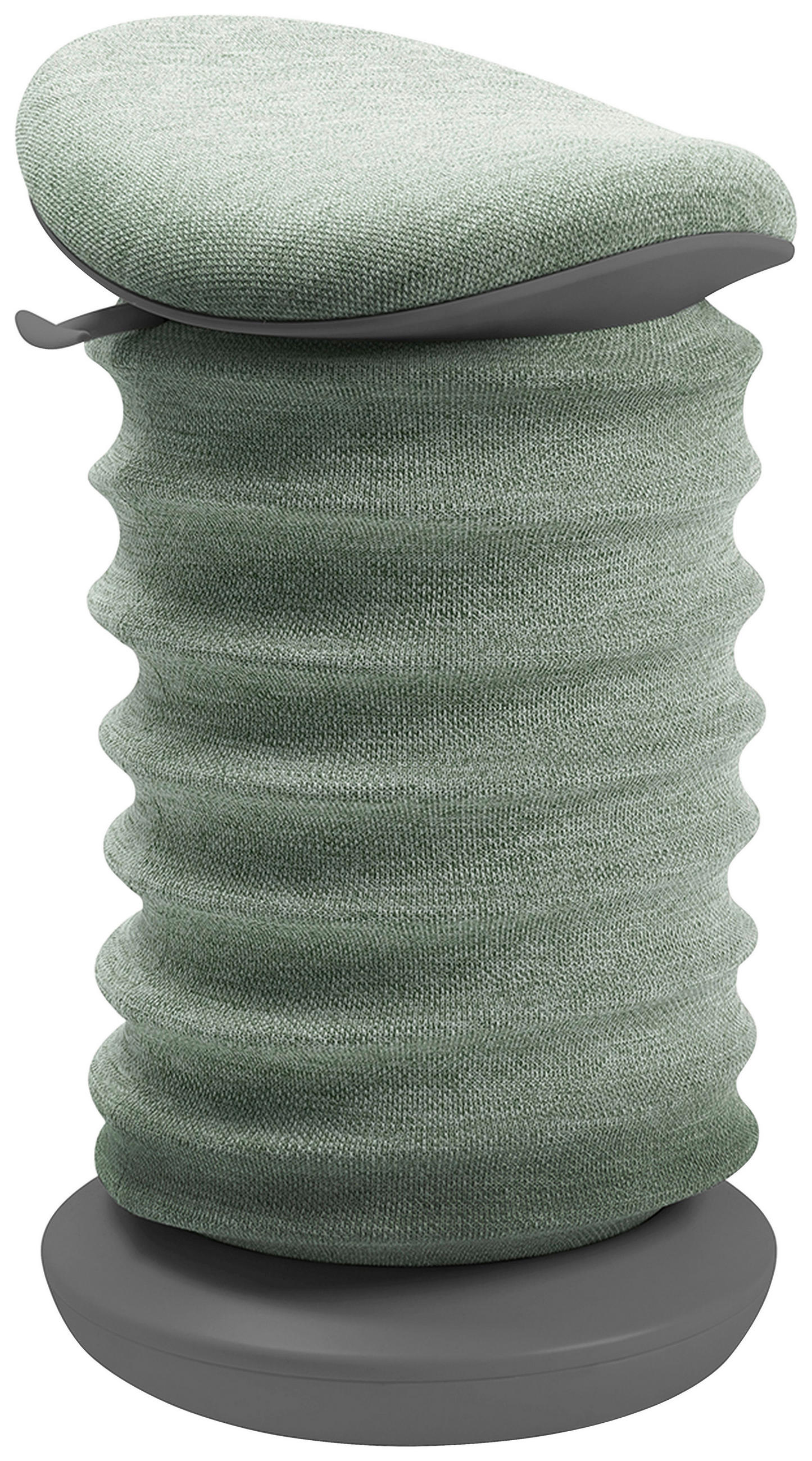 BÜROHOCKER Grau, Hellgrün  - Hellgrün/Grau, Design, Kunststoff/Textil (37,5/53-64/36cm) - Topstar