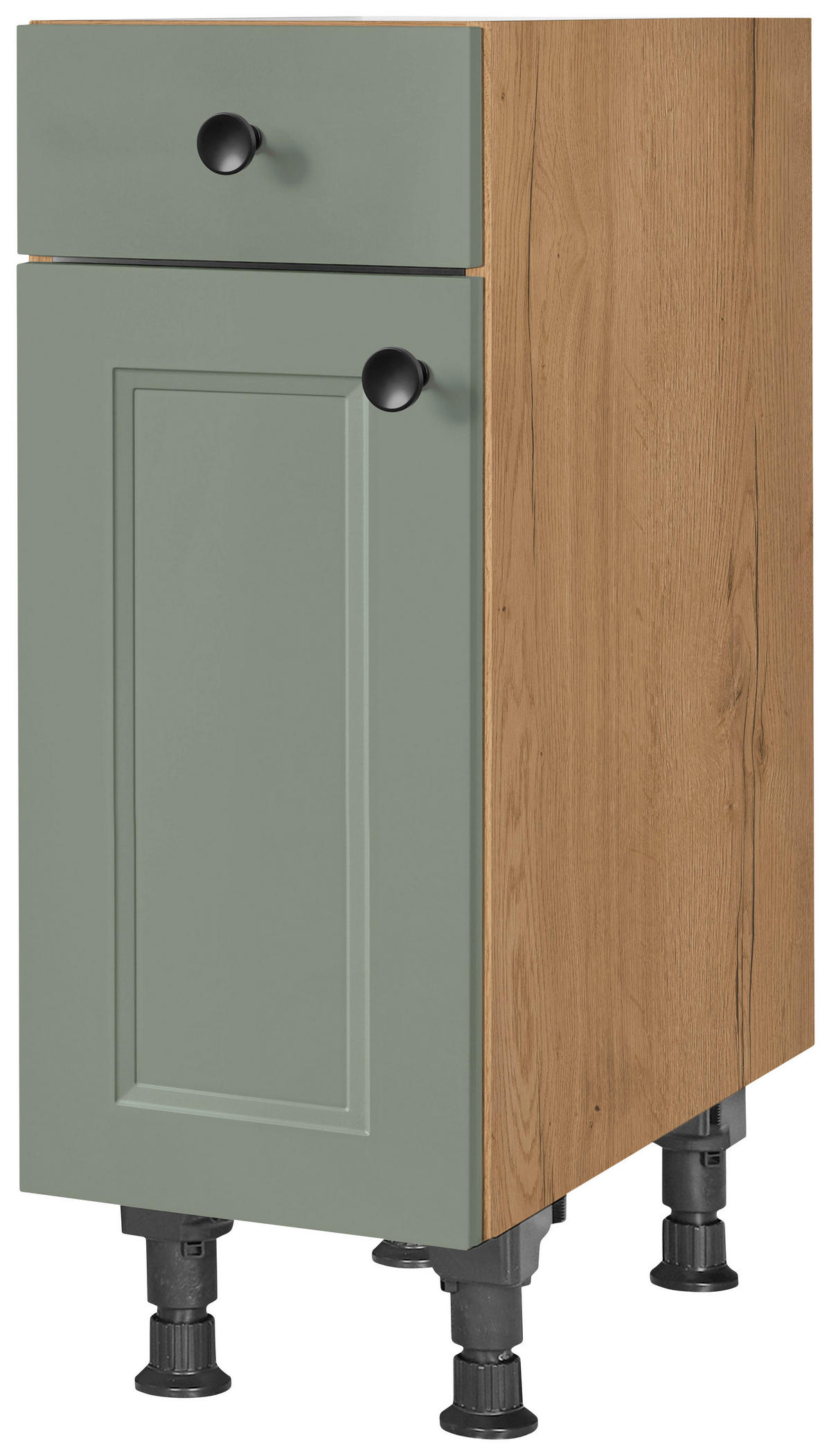 SCHUBKASTENUNTERSCHRANK 30/87/56 cm  in Grün, Eichefarben  - Eichefarben/Schwarz, MODERN, Holzwerkstoff/Metall (30/87/56cm) - Nobilia