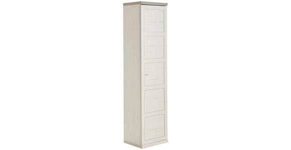 AKTENSCHRANK Grau, Weiß - Weiß/Grau, LIFESTYLE, Holzwerkstoff (50,6/209,2/43cm) - Hom`in