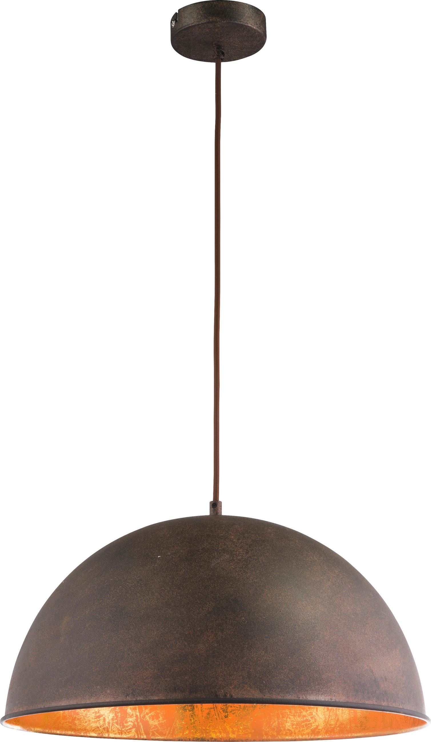 HÄNGELEUCHTE 41/120 cm    - Rostfarben/Goldfarben, Trend, Metall (41/120cm) - Globo