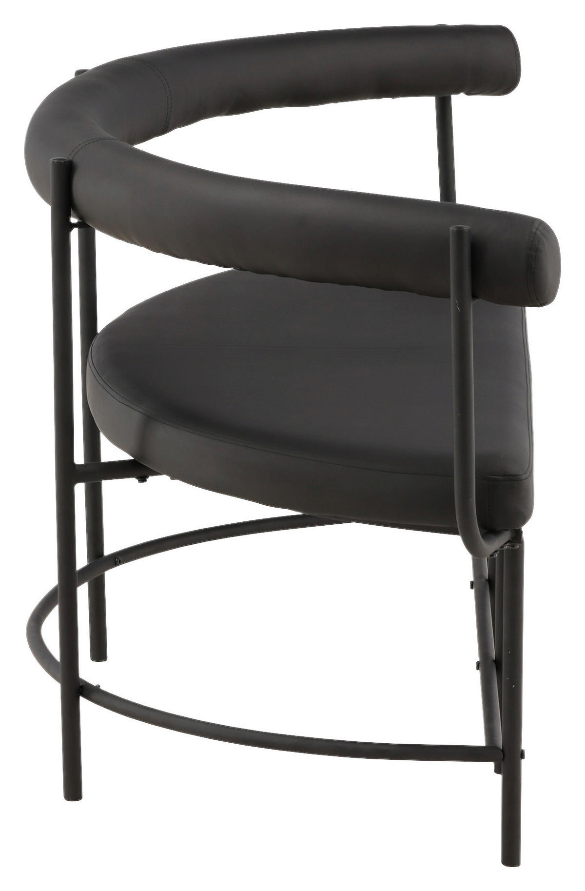 SITZBANK  in 165/75/51 cm  - Schwarz, Design, Textil/Metall (165/75/51cm) - Livetastic