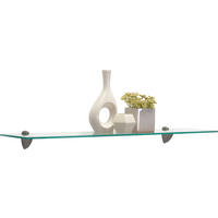 GLASHYLLA i 78/0,6/18 cm klar, stålfärgad  - klar/stålfärgad, Klassisk, metall/glas (78/0,6/18cm) - Boxxx