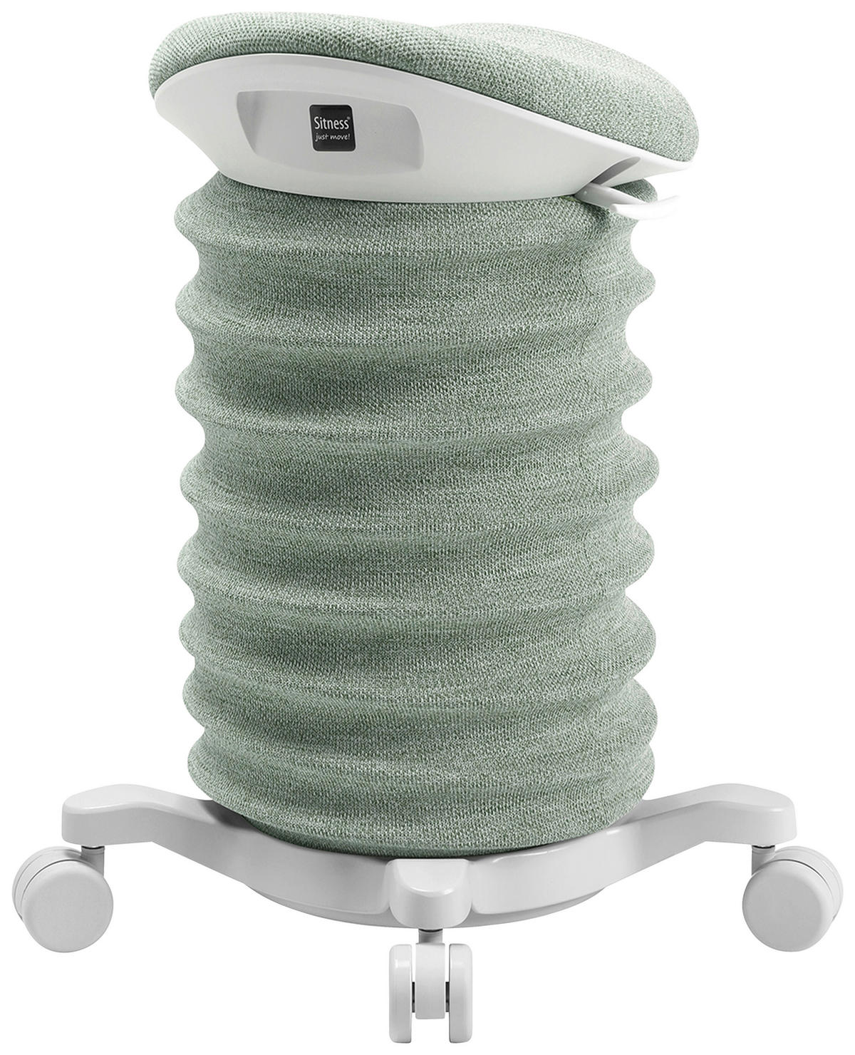 BÜROHOCKER Weiß, Hellgrün  - Weiß/Hellgrün, Design, Kunststoff/Textil (37,5/58-70/36cm) - Topstar