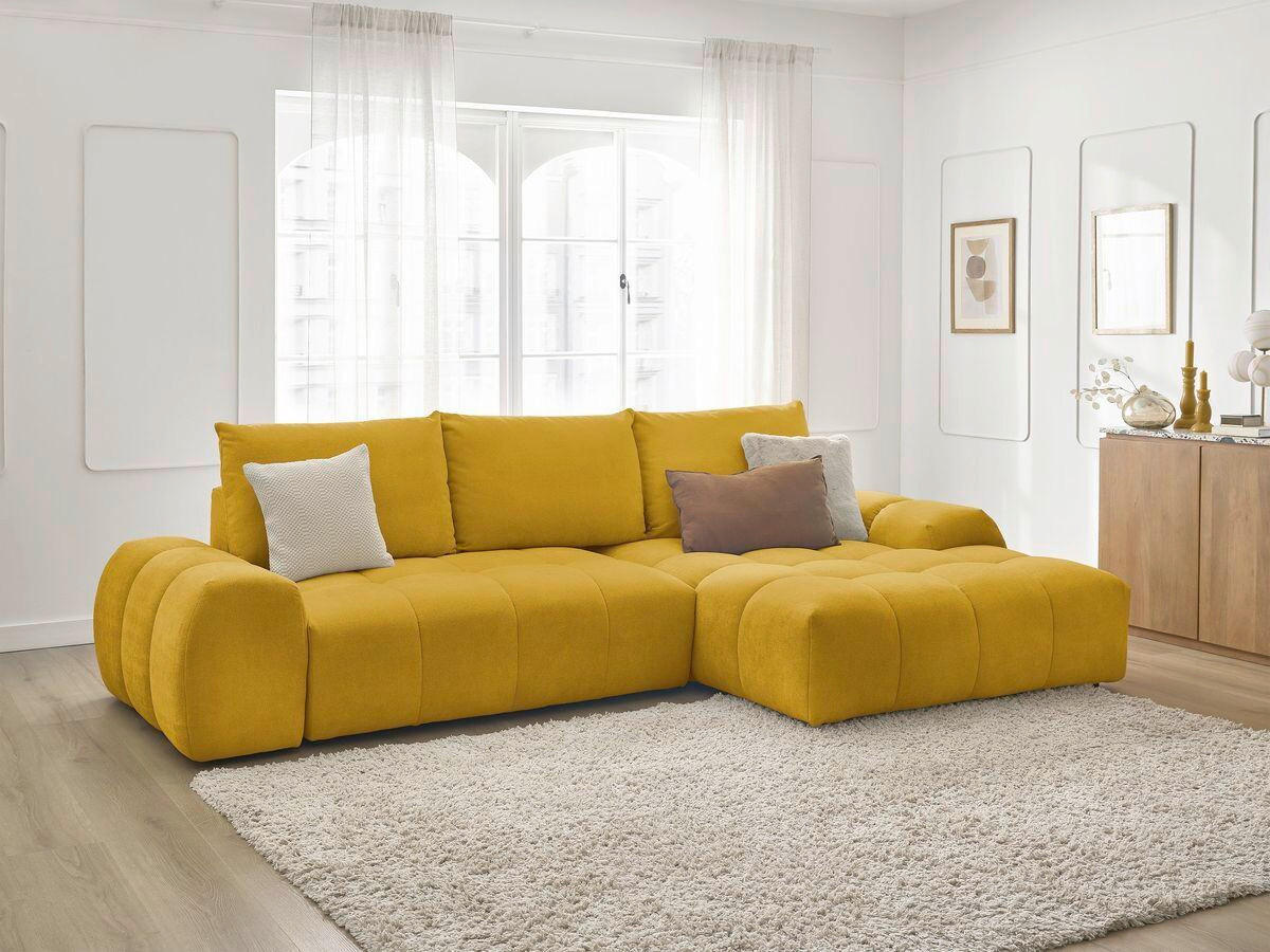 XXXLutz Eckschlafsofa Everest Gelb 318x180 cm