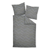 BETTWÄSCHE J.D. Makosatin 155/220 cm  - Blaugrau/Grau, Design, Textil (155/220cm) - Janine