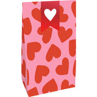 GESCHENKTASCHE  - Rot, Trend, Papier (16/26/0.5cm)