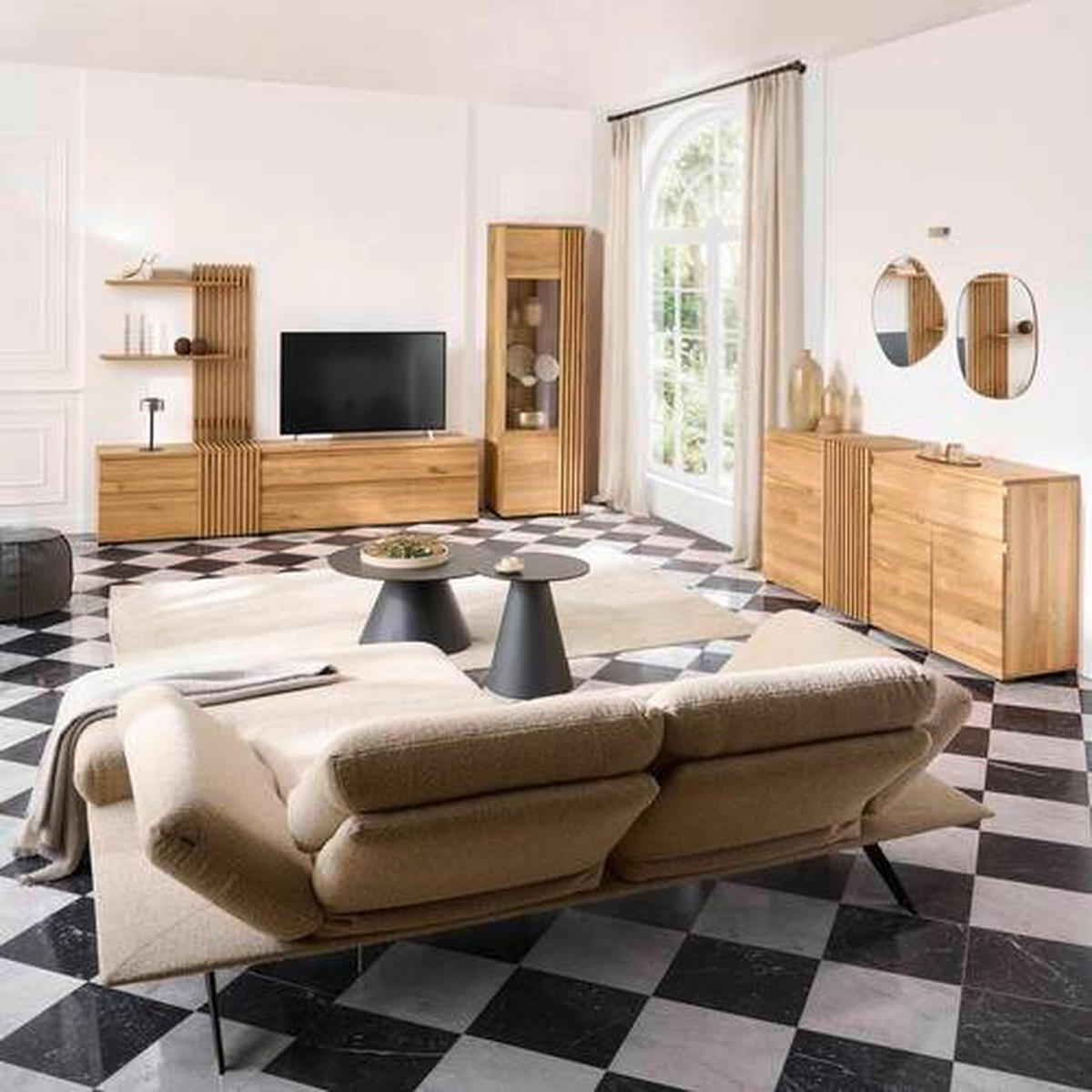 TÁLALÓSZEKRÉNY 188.8/86.5/44 cm  - tölgyfa színű, Natur, fa (188.8/86.5/44cm) - Linea Natura