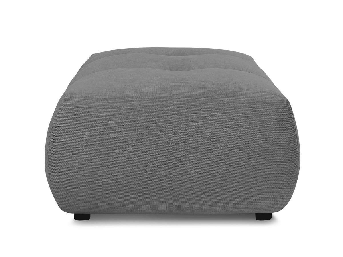 HOCKER FUJI  Leinenoptik Dunkelgrau  - Dunkelgrau/Schwarz, MODERN, Kunststoff/Textil (112/44/80cm)