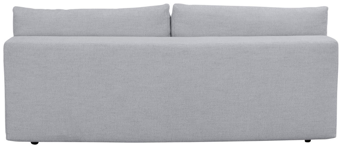 BOXSPRINGSOFA in Chenille Hellgrau  - Hellgrau/Schwarz, MODERN, Kunststoff/Textil (210/72/105cm) - Cantus