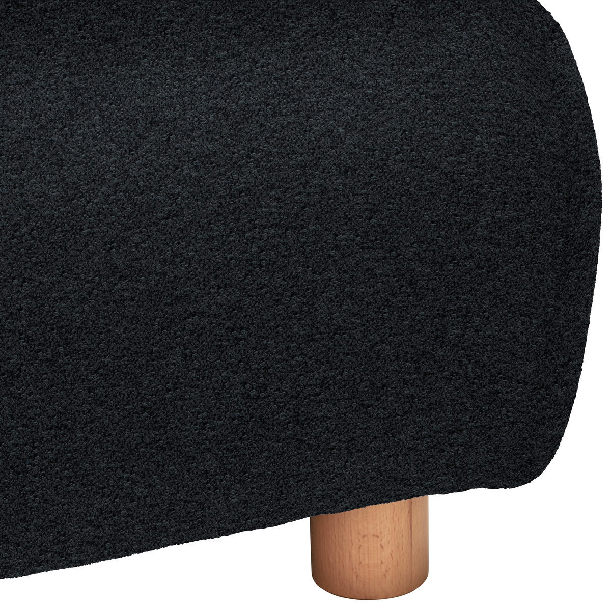 ECKSOFA in Velours Anthrazit  329/150 cm  - Anthrazit/Buchefarben, Design, Holz/Textil (329/150cm) - Lomoco