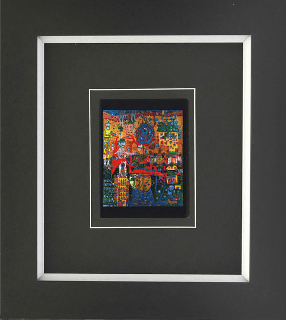KUNSTDRUCK Friedensreich Hundertwasser Architektur Das 30 Tage Fax  - Multicolor/Schwarz, Basics, Papier (38,5/43cm)