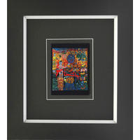 KUNSTDRUCK Friedensreich Hundertwasser Architektur Das 30 Tage Fax  - Multicolor/Schwarz, Basics, Papier (38,5/43cm)