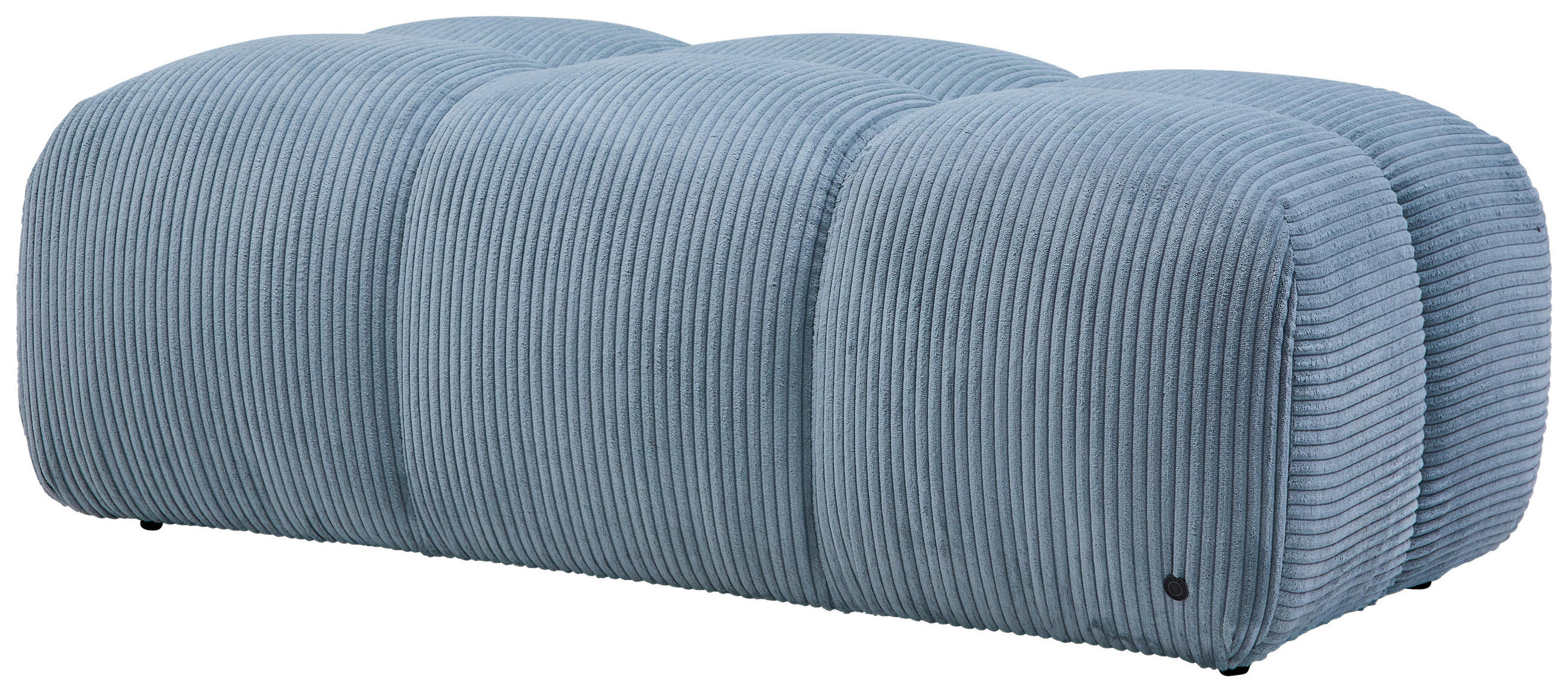HOCKER Cord Pastellblau  - Pastellblau/Schwarz, KONVENTIONELL, Kunststoff/Textil (105/43/90cm) - Tom Tailor