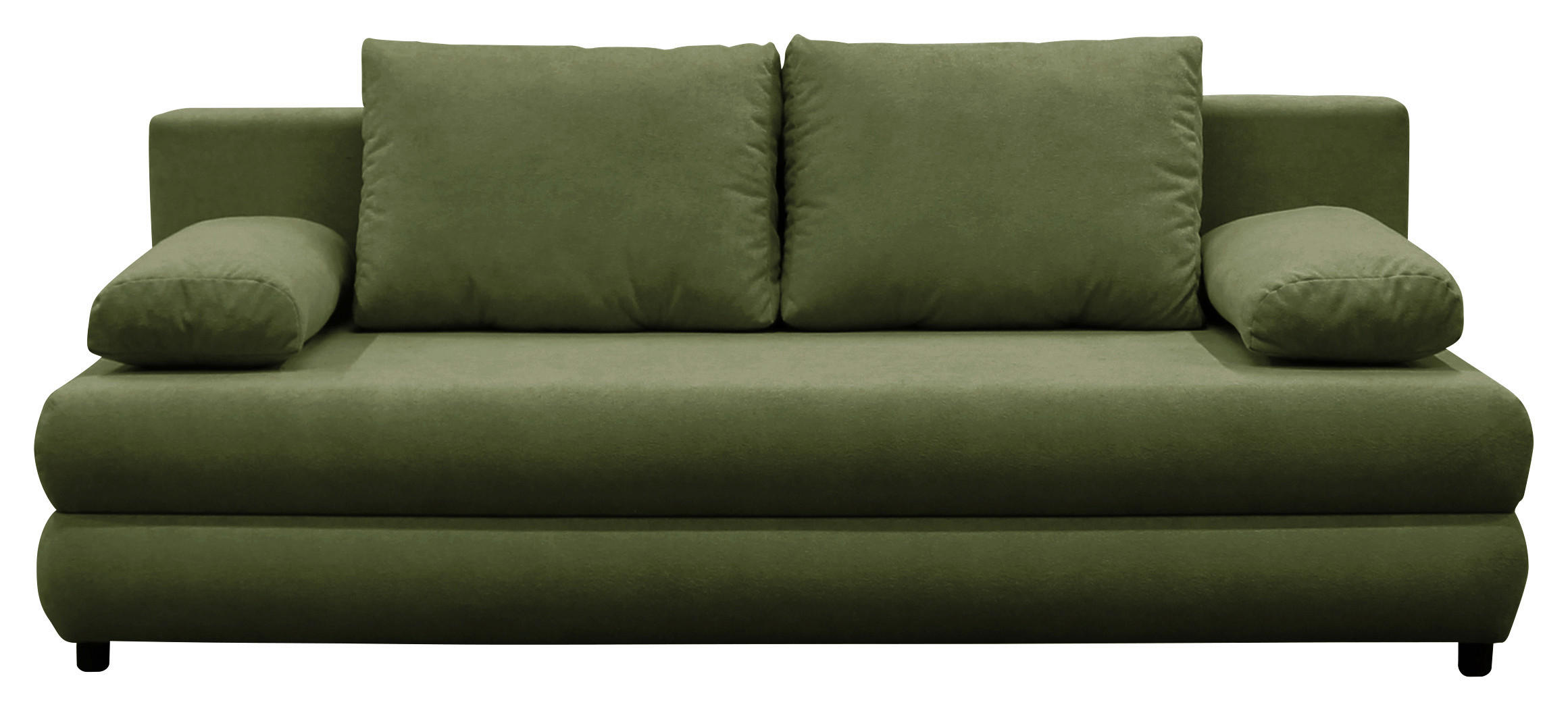 SCHLAFSOFA MELA in Chenille, Webstoff  - Schwarz, Design, Kunststoff/Textil (206/87/88cm) - P & B