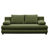 SCHLAFSOFA MELA in Chenille, Webstoff  - Schwarz, Design, Kunststoff/Textil (206/87/88cm) - P & B