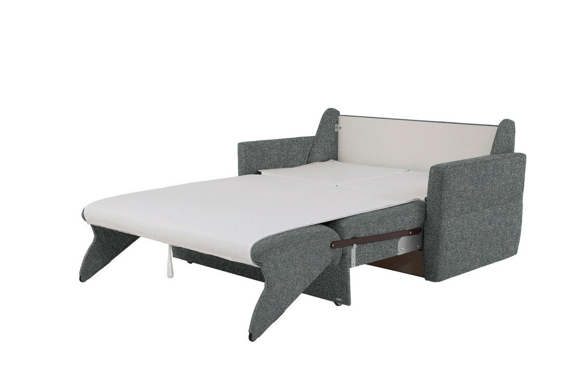 SCHLAFSOFA  in Mikrovelours Grün  - Schwarz/Grün, KONVENTIONELL, Kunststoff/Textil (176/88/91cm) - Sedda