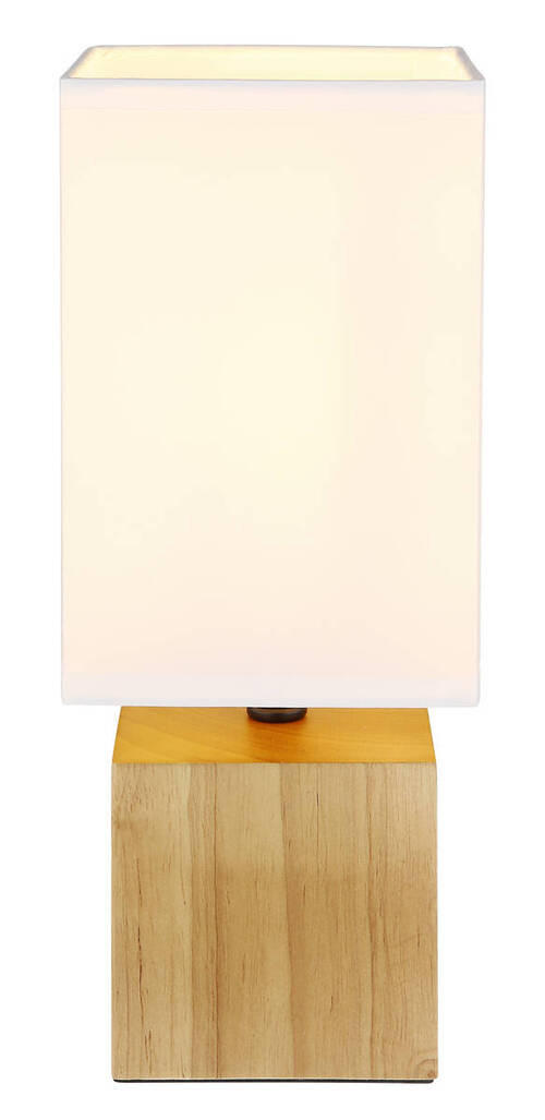 TISCHLEUCHTE 12/12/30 cm   - Weiß/Naturfarben, Basics, Holz/Textil (12/12/30cm) - Globo