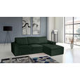 ECKSOFA Dunkelgrün Chenille - Dunkelgrün/Schwarz, KONVENTIONELL, Kunststoff/Textil (272/168cm) - Carryhome