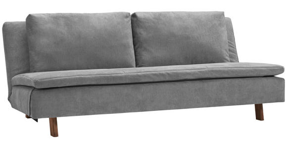 SCHLAFSOFA Flachgewebe Grau  - Eichefarben/Grau, KONVENTIONELL, Holz/Textil (205/85/98cm) - Carryhome