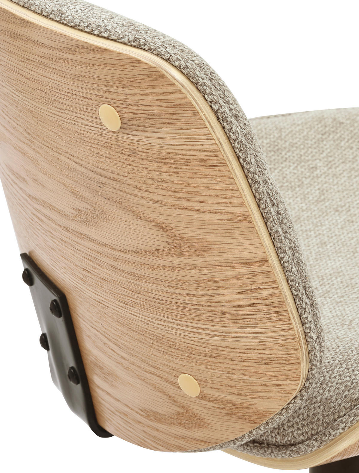 BARHOCKER in Naturfarben, Schwarz, Beige  - Beige/Schwarz, MODERN, Holz/Textil (47/87/109/50cm) - Livetastic