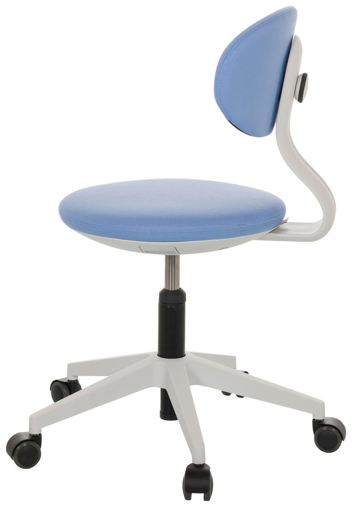 OTOČNÁ ŽIDLE PRO MLÁDEŽ, modrá - šedá/modrá, Basics, textil/plast (42/66-87/52cm) - MID.YOU