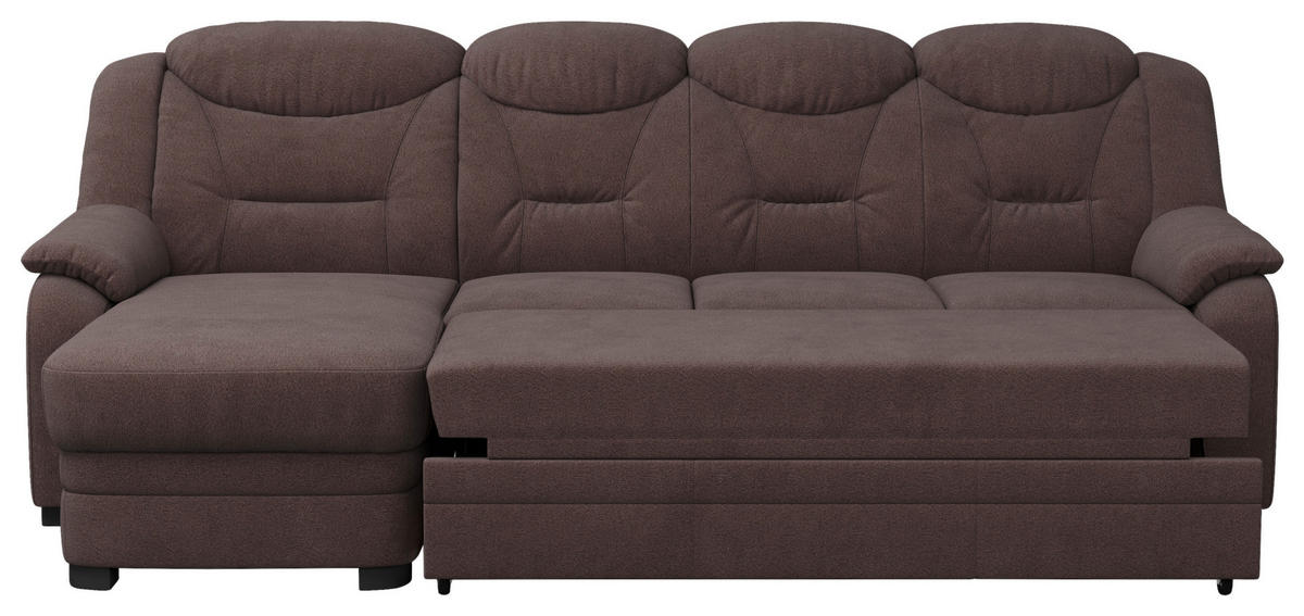 ECKSOFA in Chenille Braun  162/257 cm  - Braun, Basics, Kunststoff/Textil (162/257cm) - MID.YOU