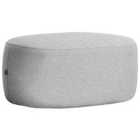 HOCKER in Textil Grau  - Schwarz/Grau, MODERN, Kunststoff/Textil (88/43/66cm) - Hom`in