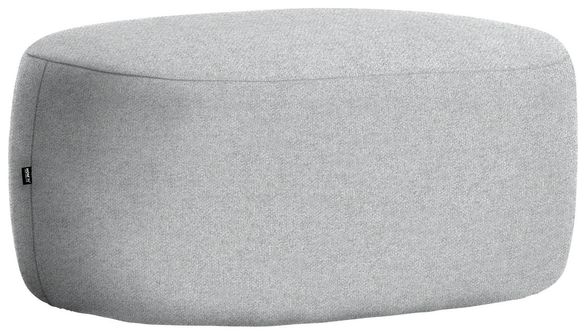 HOCKER in Textil Grau  - Schwarz/Grau, MODERN, Kunststoff/Textil (88/43/66cm) - Hom`in