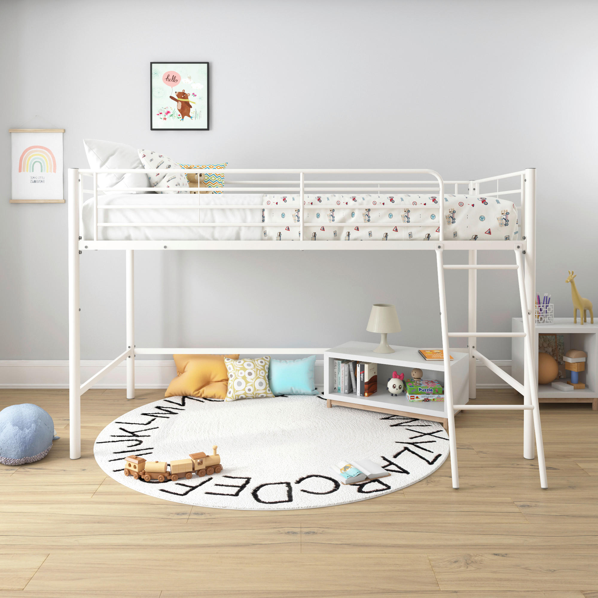 HOCHBETT  - Weiß, Design, Metall (207/129/130cm) - MID.YOU