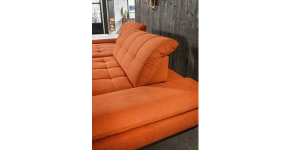 ECKSOFA in Mikrofaser Orange  - Schwarz/Orange, Design, Textil/Metall (198/290cm) - Xora