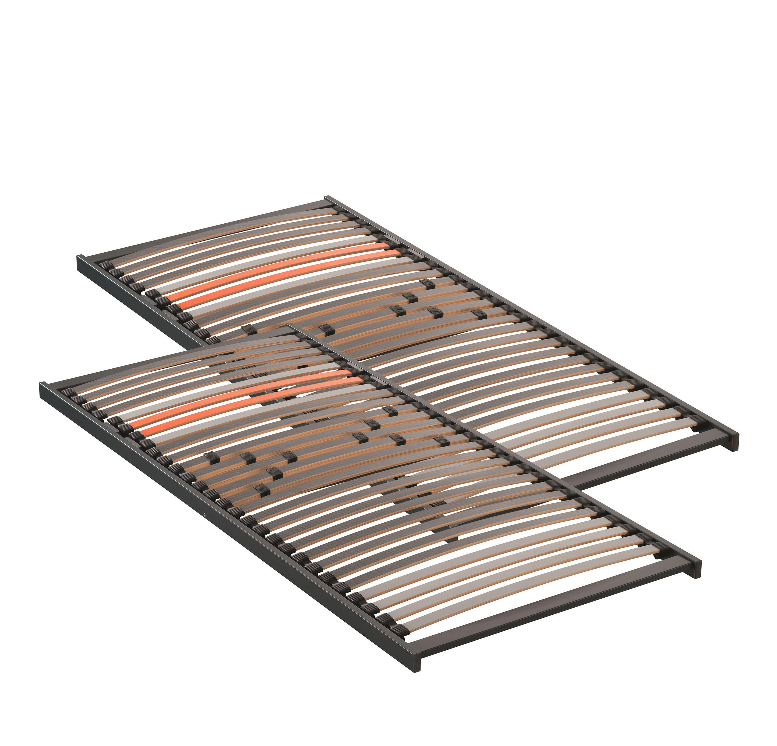 LATTENROSTSET 180/200 cm Birke, Buche  - Anthrazit/Orange, Basics, Holz (180/200cm) - Dieter Knoll