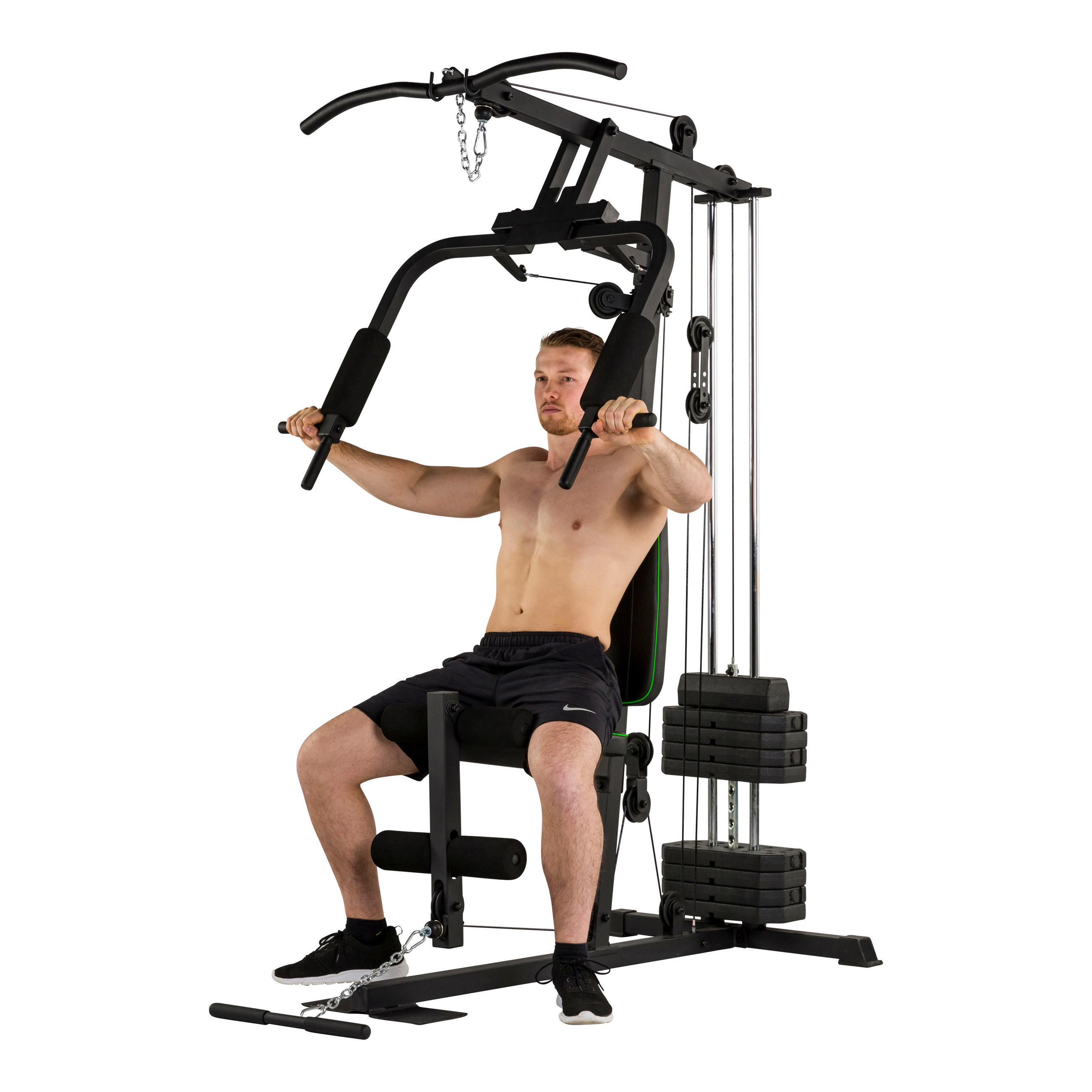 KRAFTSTATION  - Schwarz, KONVENTIONELL, Holz/Kunststoff (142/118/206cm)