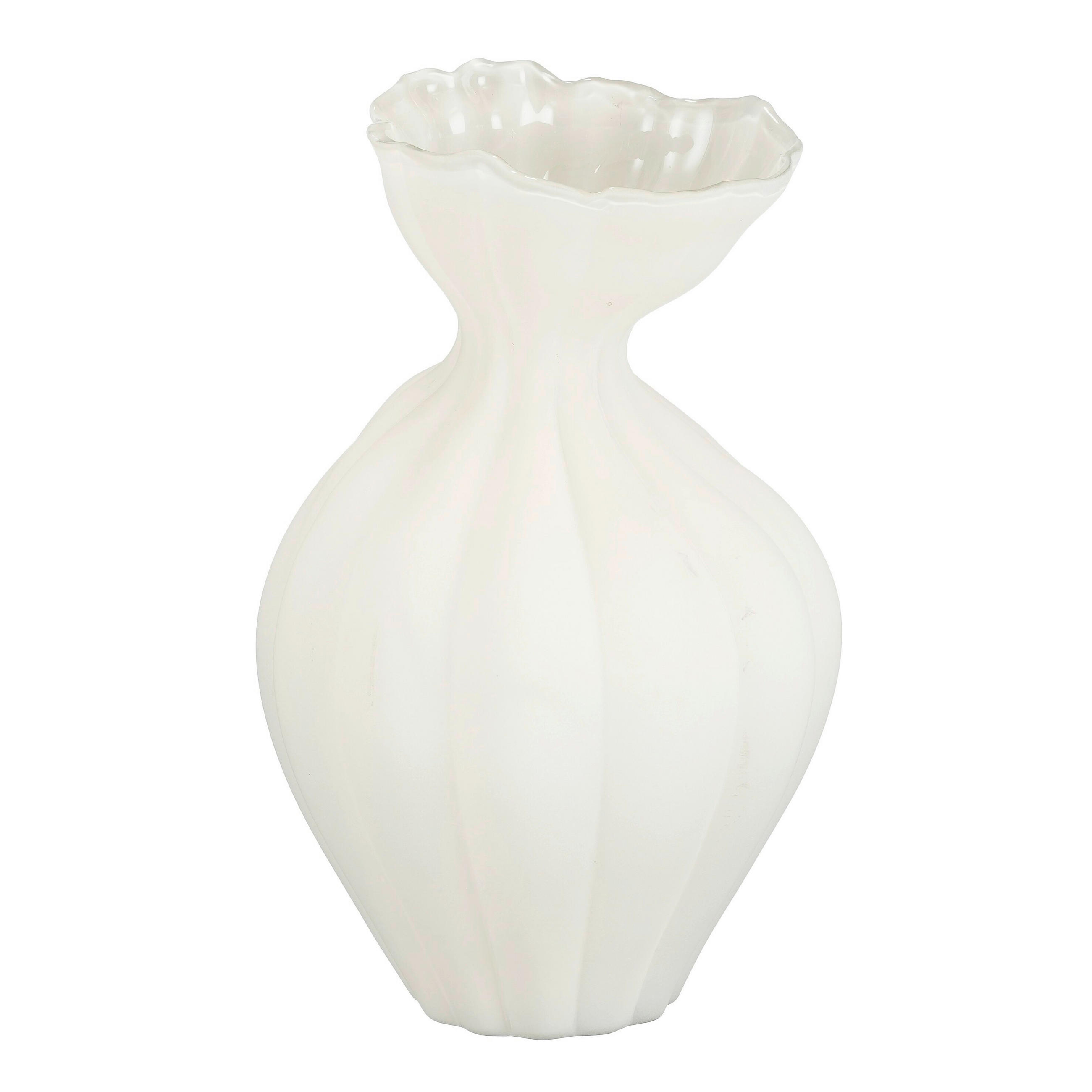 VÁZA  - bézs, Basics, Üveg (19.5/19.5/30.5cm)