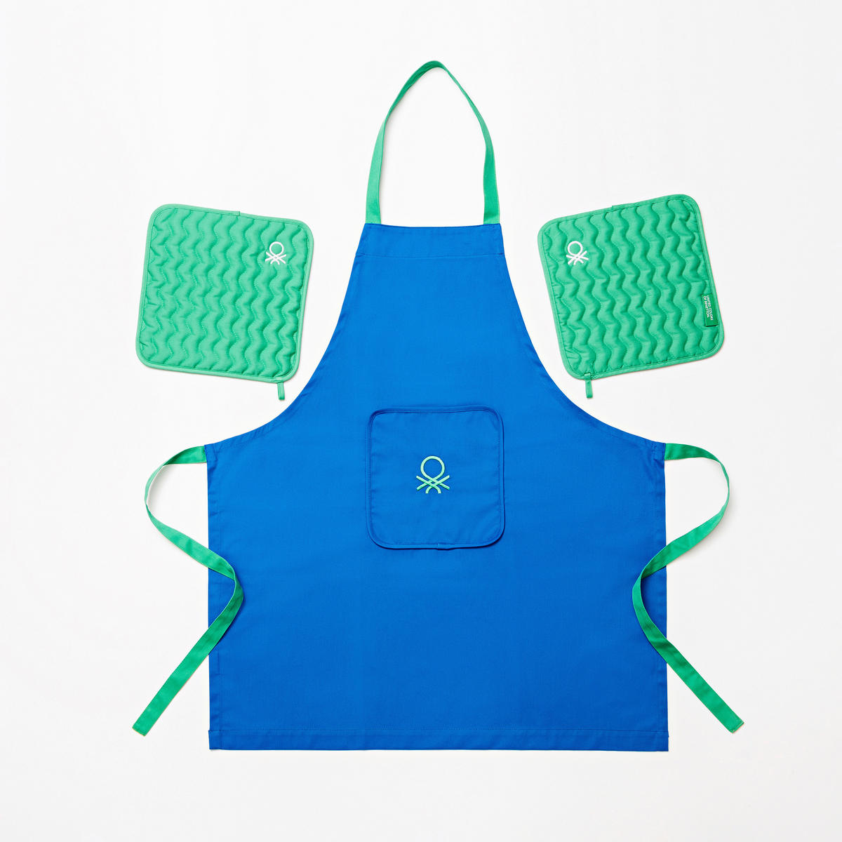 SCHÜRZEN-SET Blau  - Blau, Basics, Textil (25/30/3cm) - Benetton