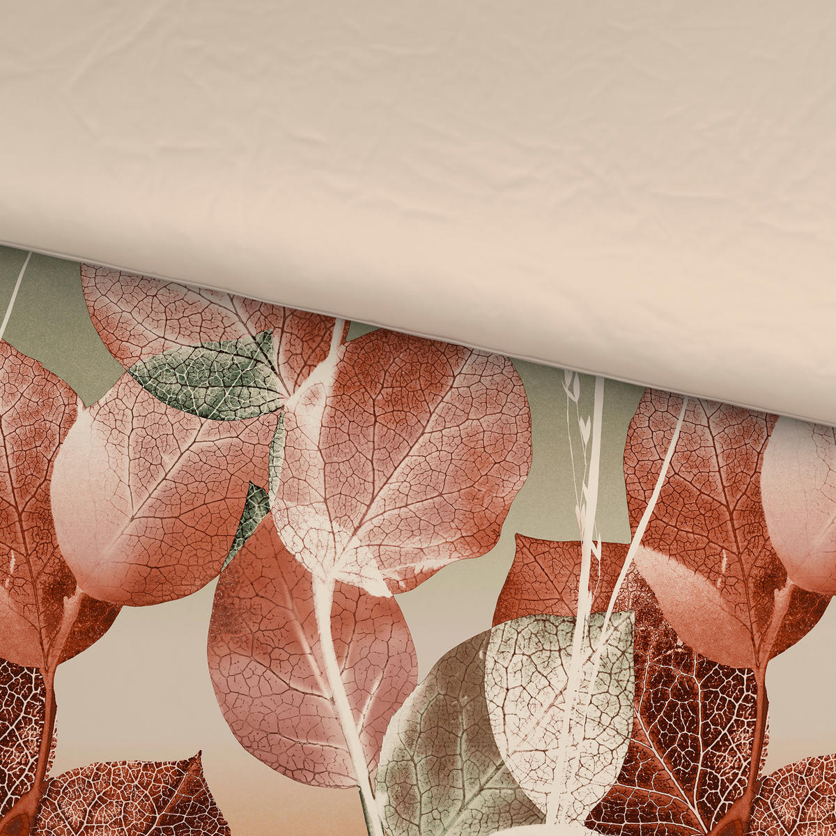 WENDEBETTWÄSCHE 2-teilig Satin, Flachgewebe 140/200 cm  - Goldbraun, Basics, Textil (140/200cm) - Esposa