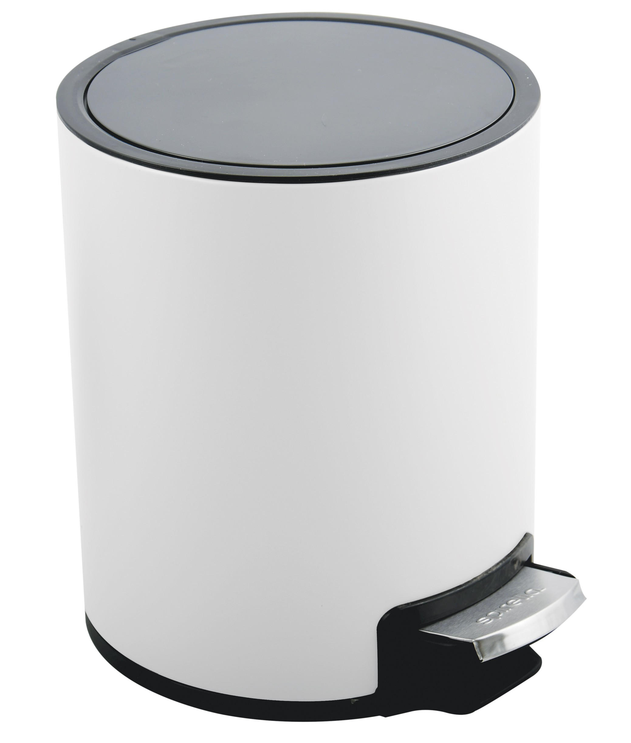 TRETEIMER RIKU 3 L  - Schwarz/Weiß, KONVENTIONELL, Kunststoff/Metall (16,8/21,8/23cm) - Spirella