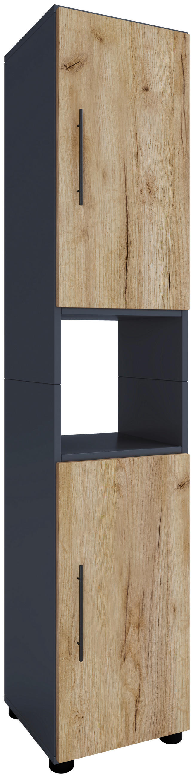 HOCHSCHRANK 31/160/30 cm  - Honigeiche/Anthrazit, MODERN, Holzwerkstoff/Kunststoff (31/160/30cm) - MID.YOU