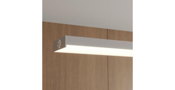 LED-HÄNGELEUCHTE 115/13/200 cm  - Alufarben, Basics, Kunststoff/Metall (115/13/200cm) - Novel