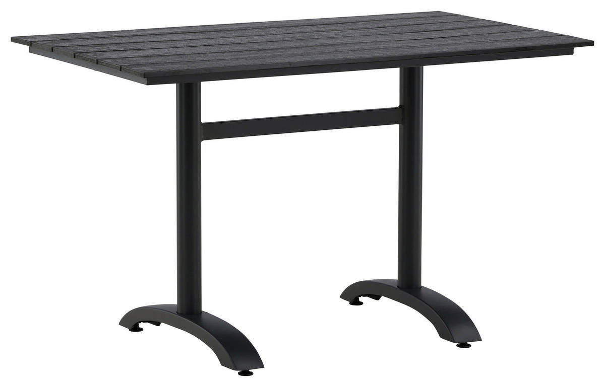 UTEBORD metall rektangulär  - svart, Klassisk, metall (120/70/74cm) - Gardenson